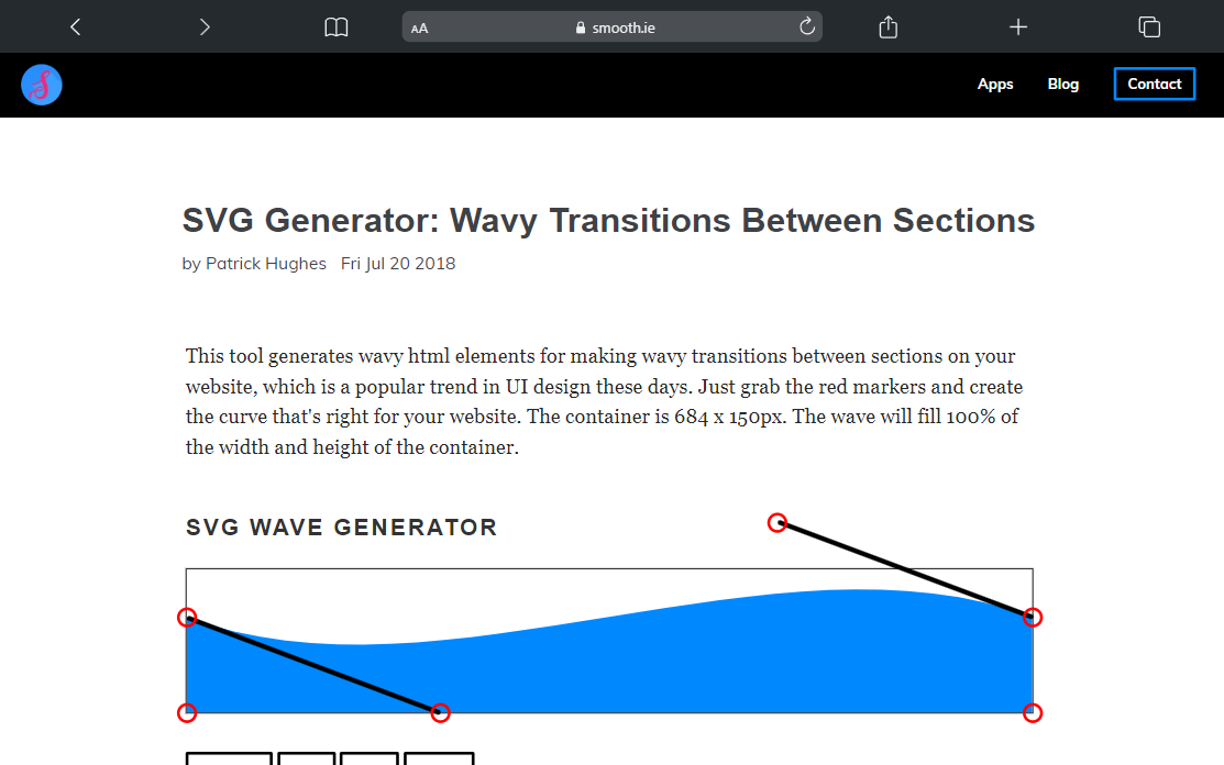 Wavy Transitions Between Sections